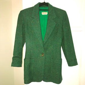 Vintage Italian green tweed jacket
